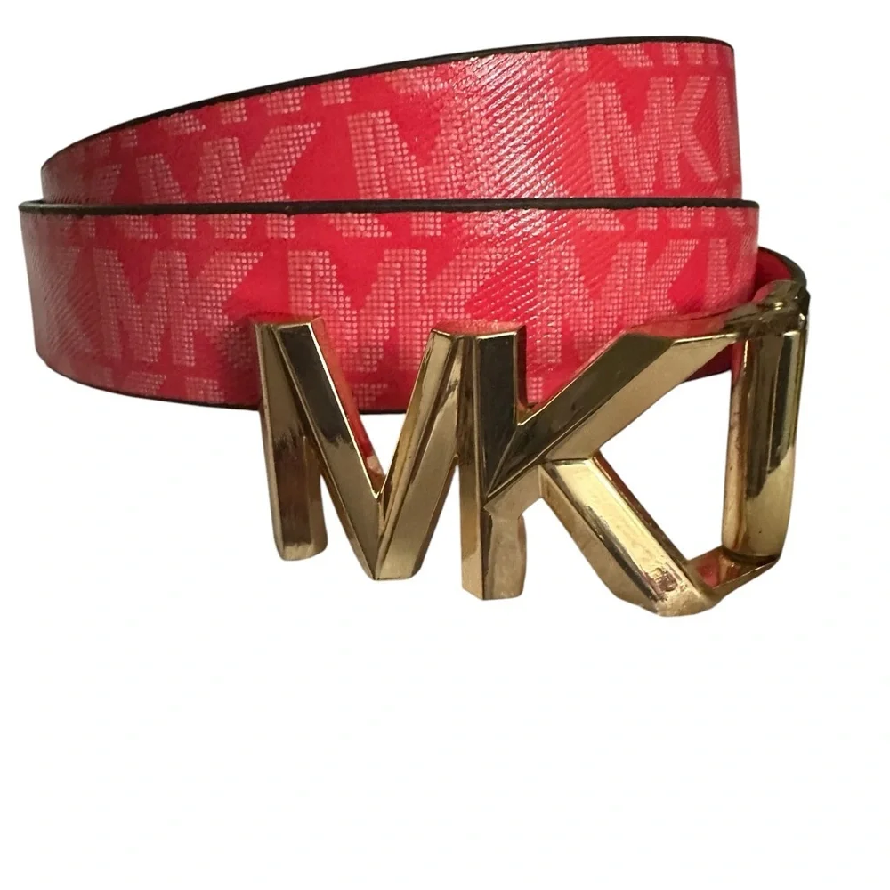 Michael kors Reversible ladies pink and gold hardware belt L/XL - Picture 2 of 8